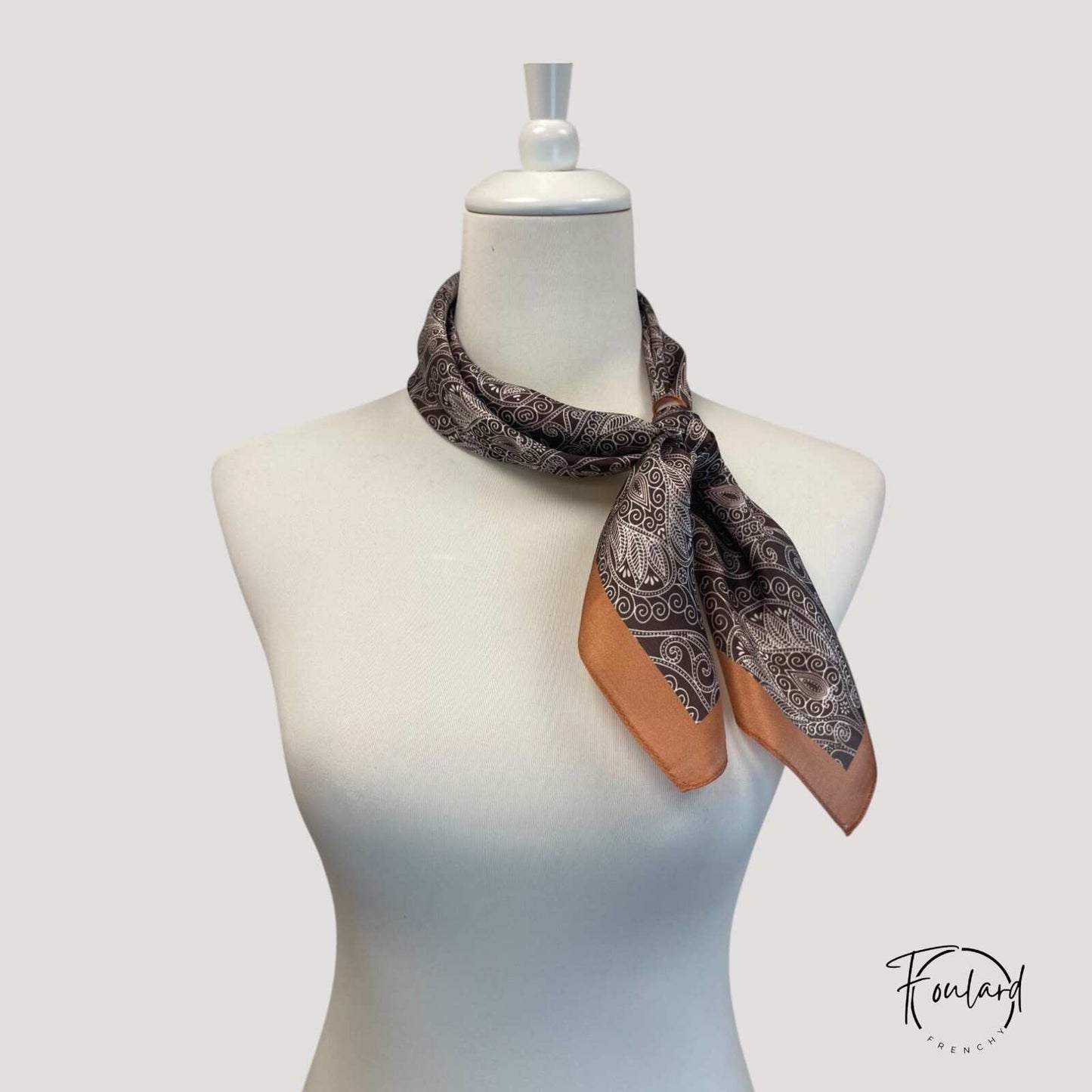TIPHAINE Foulard Cheveux Femme Carré Soie