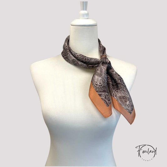 TIPHAINE Foulard Cheveux Femme Carré Soie