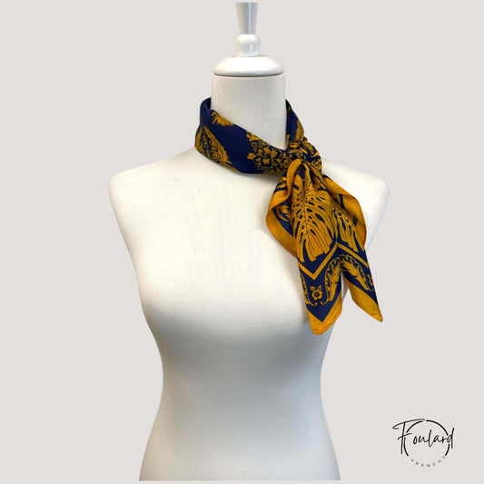 Foulard pour cheveux 70 bleu - Jolinie