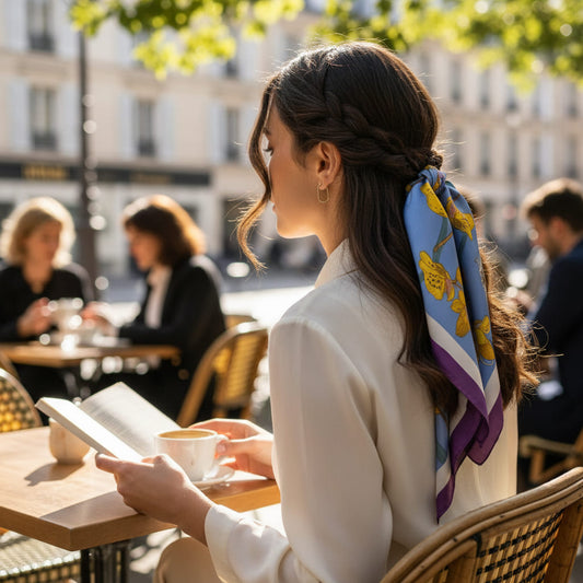 Foulard cheveux carré 70 cm – Léontine