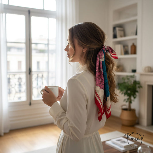 Foulard cheveux carré 70 cm – Sidonie