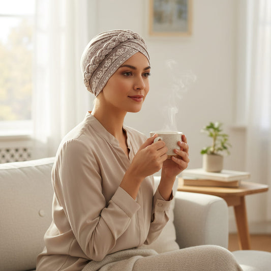 GAELLE Turban Chimio Femme Gris Bohème