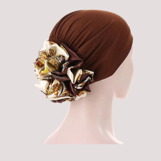 JOHANNE Bonnet Chimio Foulard Cheveux Femme Marron