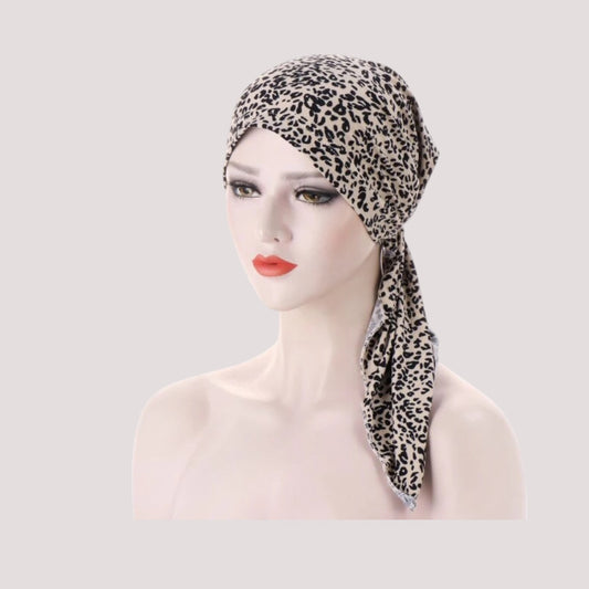 SOPHIE Foulard long chimio Petit léopard