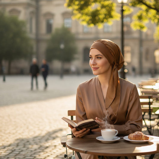 VIRGINIE foulard chimio femme marron