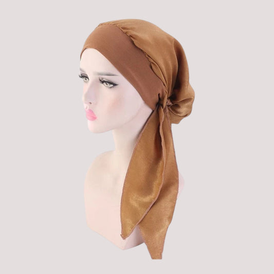 VIRGINIE foulard cheveux femme marron (chimio)