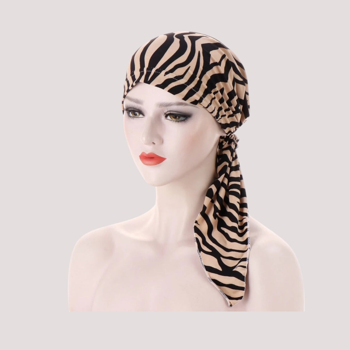ZELIA Foulard long chimio Zèbre
