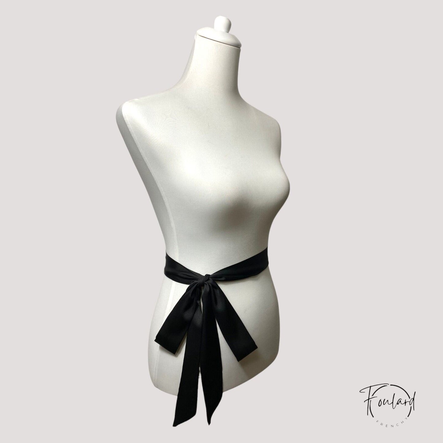 Ceinture Foulard Noire - 190 cm