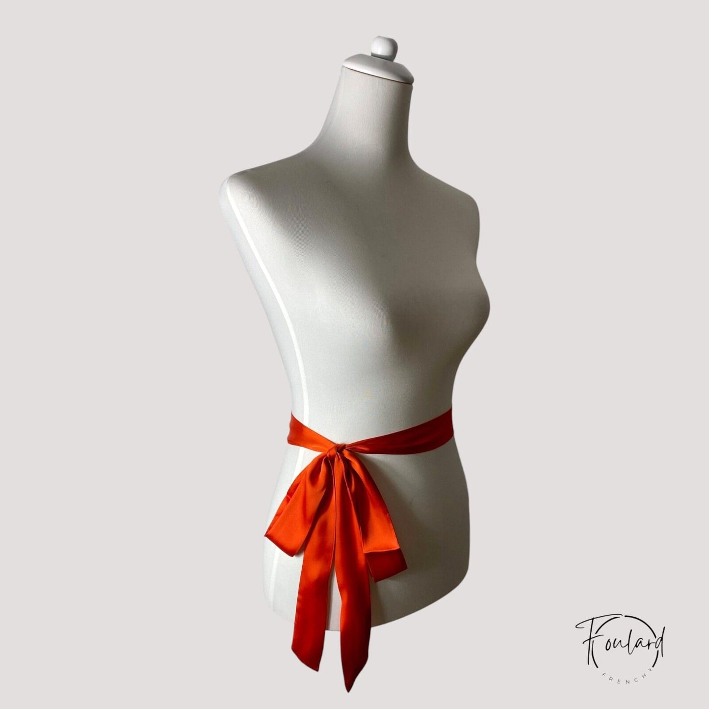 Ceinture foulard orange brûlé