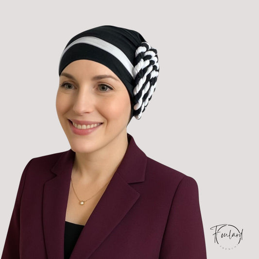 Foulard bonnet chimio noir - Marinière