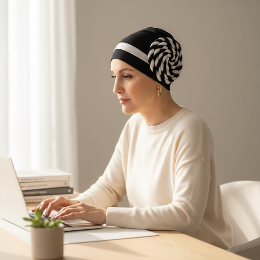 Foulard bonnet chimio noir - Marinière