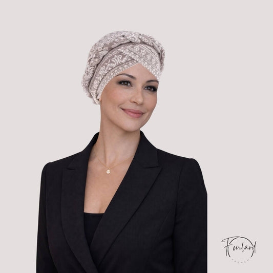 GAELLE Turban Chimio Femme Gris Bohème