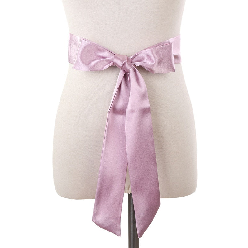 La ceinture foulard violet EMELINE pour femme à porter sur robe ou pantalon, chez foulard frenchy