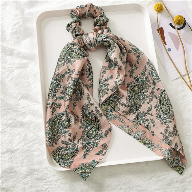 Chouchou Foulard Rose Baroque