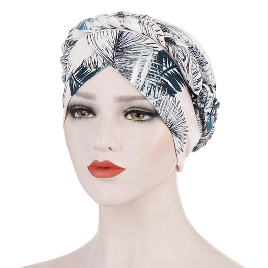 Le turban chimio pour femme, couleur blanc crème, du spécialiste du foulard cheveux foulard frenchy
