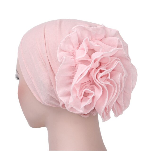 Foulard bonnet chimio rose - Néolise