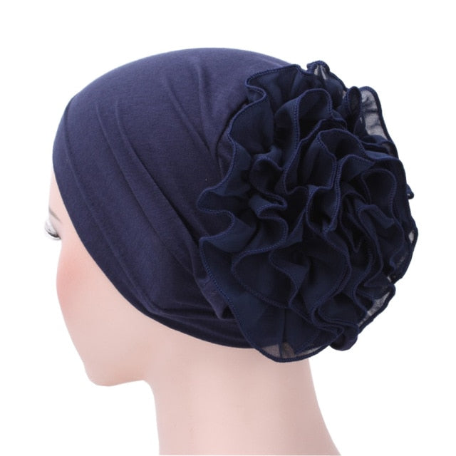 Foulard bonnet chimio Bleu marine - Néolise