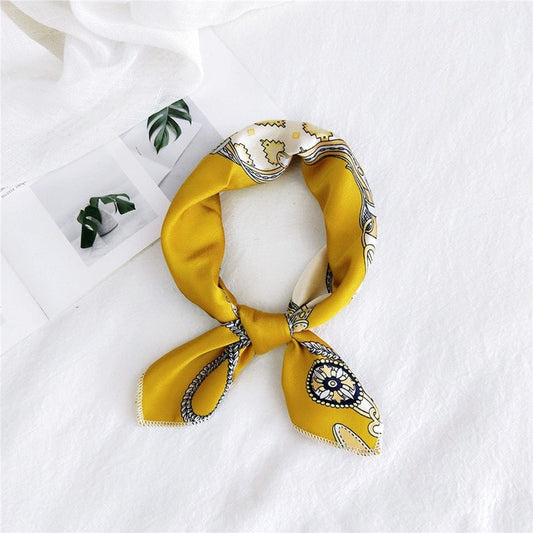 Foulard pour cheveux 50 jaune - Baroque