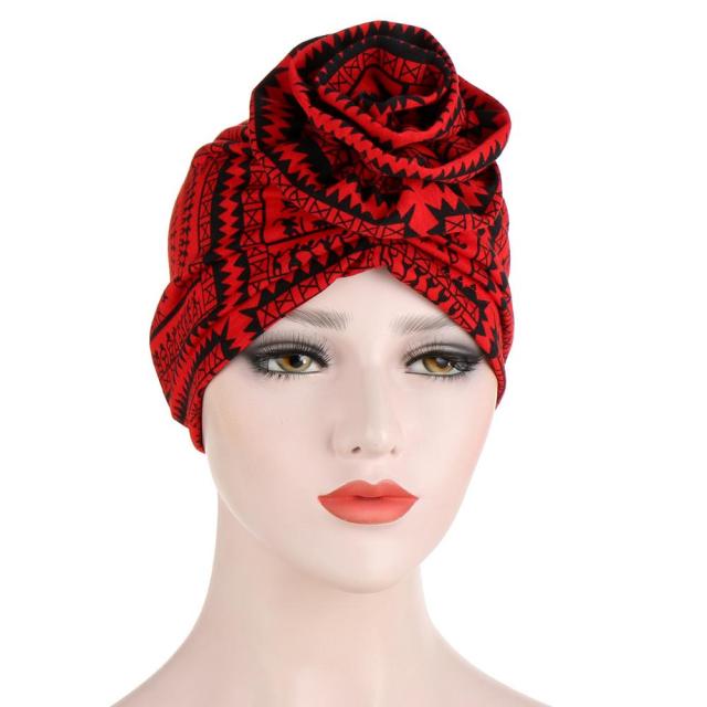 Foulard turban chimio rouge - Prescille