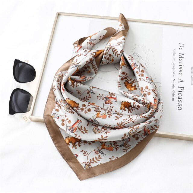 Foulard pour cheveux plissé beige - Flavine – FOULARD FRENCHY