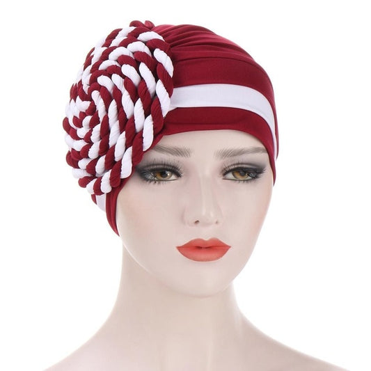 Foulard bonnet chimio rouge - Marinière