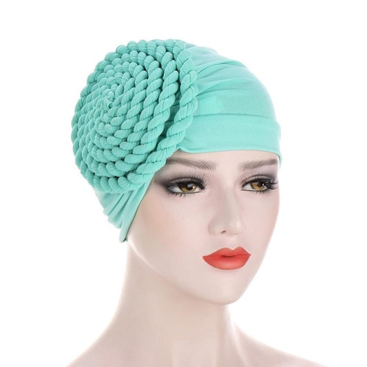 Foulard bonnet chimio vert - Uni