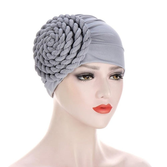 Foulard bonnet chimio gris - Uni