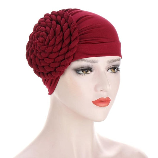 Foulard bonnet chimio rouge - Uni