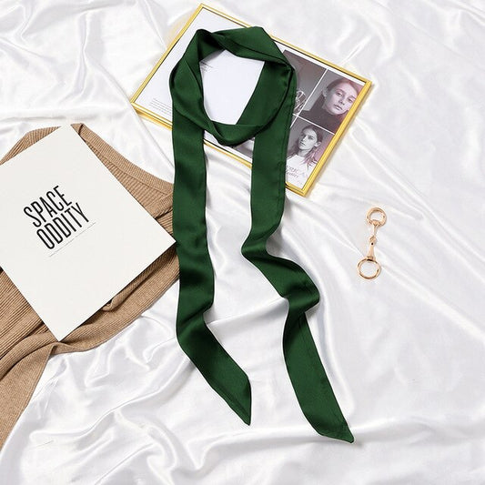 La ceinture foulard pour femme vert uni pour robe ou pantalon de chez foulard frenchy