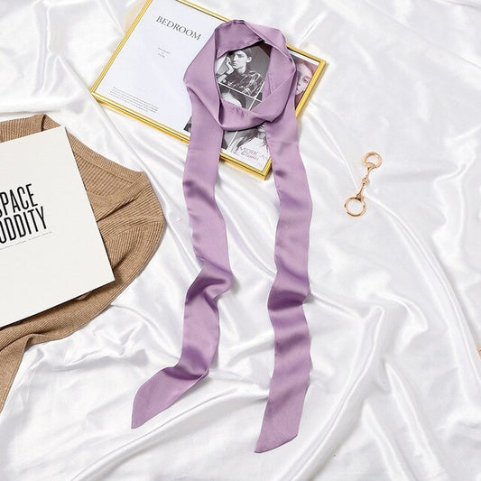 Le foulard ceinture à,porter sur pantalon ou robe pour femme, couleur violet de chez foulard frenchy