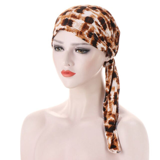 Foulard long chimio beige - Savane