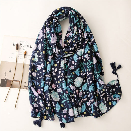 Foulard pour femme 180 bleu - Filippa