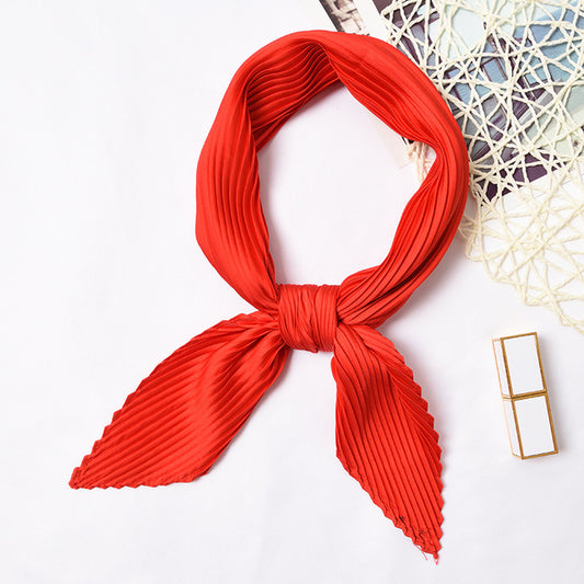 Foulard Plissé pour Cheveux Rouge